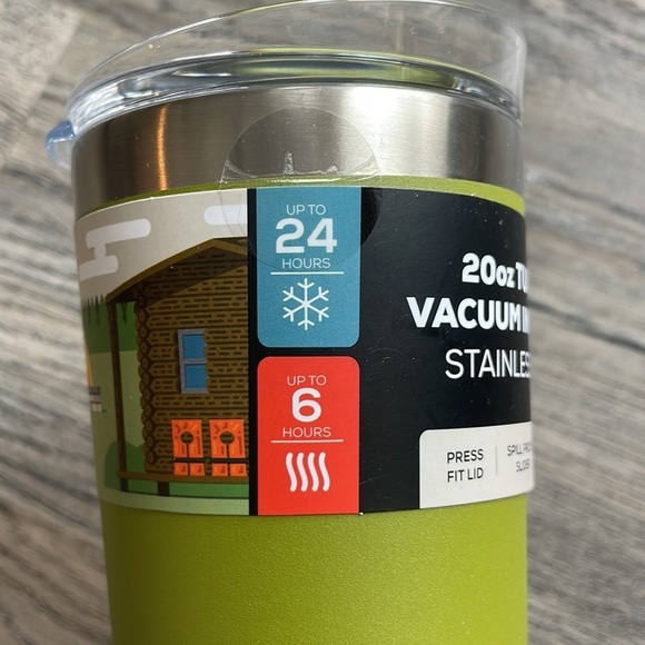 NWT Olive Lime Green Thermal Insulated Coffee Mug, Timber, with lid, 20 ounces - Picture 3 of 5